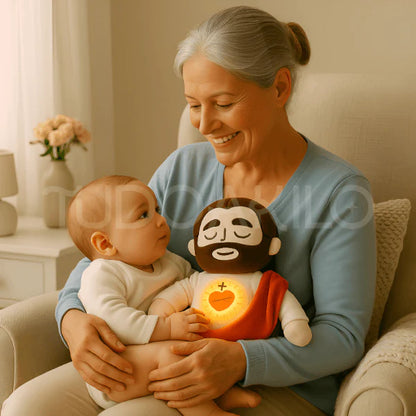 Peluche del Niño Jesús que Respira y Calma el Alma